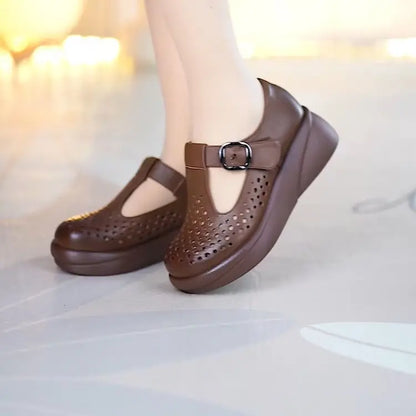 😍 Cel mai mic preț pentru o perioadă limitată 👡 Pantofi casual moderni cu decupaje și talpă moale — din piele naturală