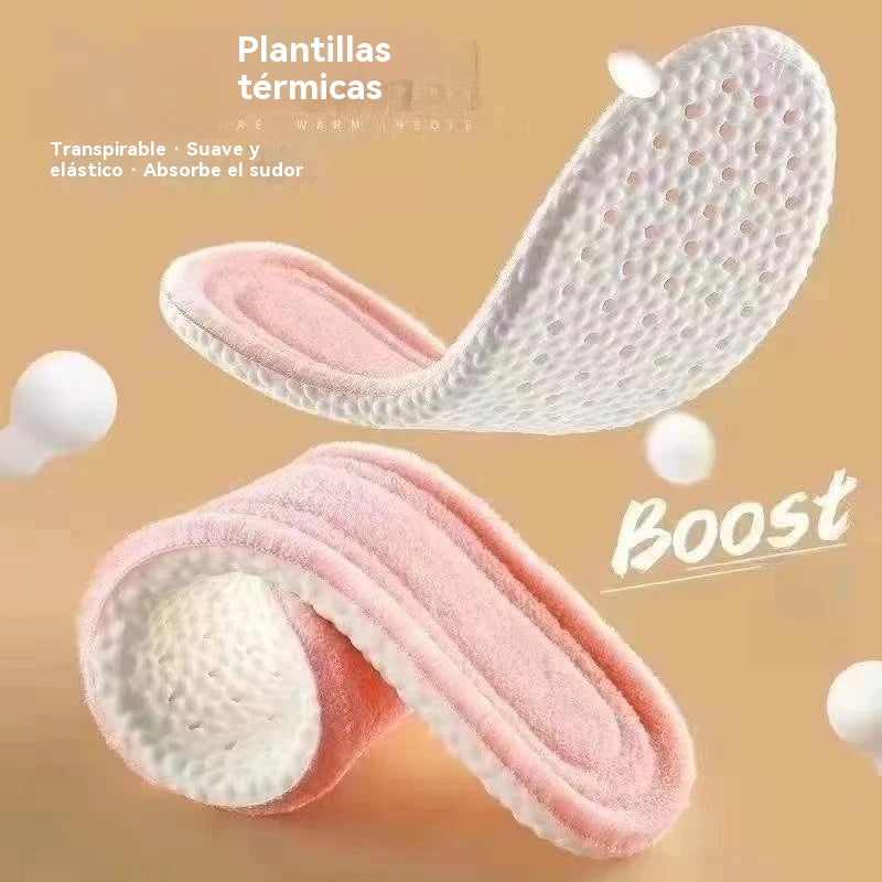 【35-46】【Compra 2 pares y llévate 2 gratis】🔥👣 Plantillas térmicas de franela gruesa – Súper cálidas, suaves y antideslizantes