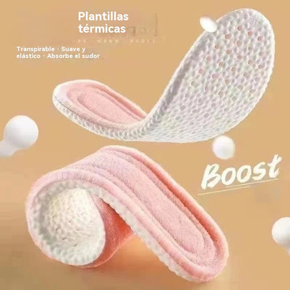 【35-46】【Compra 2 pares y llévate 2 gratis】🔥👣 Plantillas térmicas de franela gruesa – Súper cálidas, suaves y antideslizantes