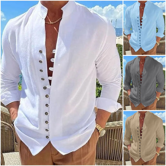 👔💥【Komfort】【S-3XL】2025 Męska koszula na co dzień zapinana na guziki